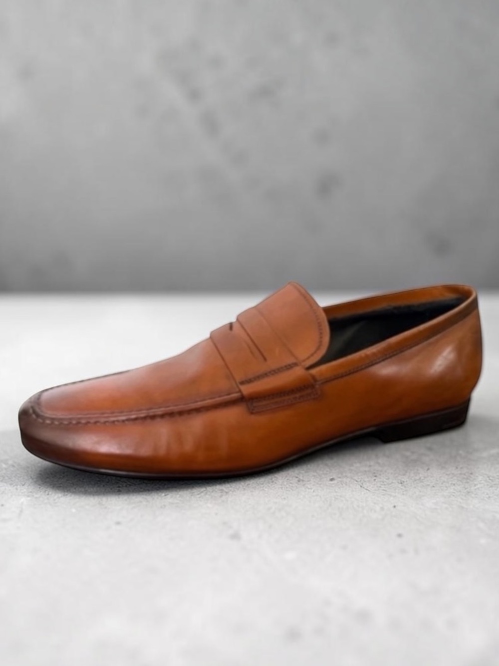 TO BOOT NEW YORK Adam Derrick Portofino Tabacco Leather Penny Loafer Size 11